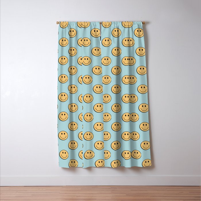 smiley face 90s Window Curtain Gallery Image 3