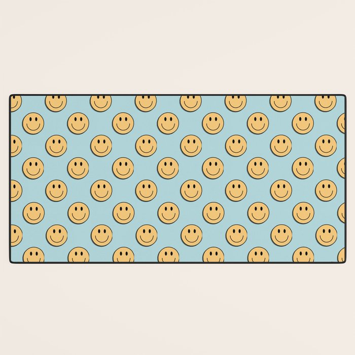 smiley face 90s Desk Mat Gallery Image 3