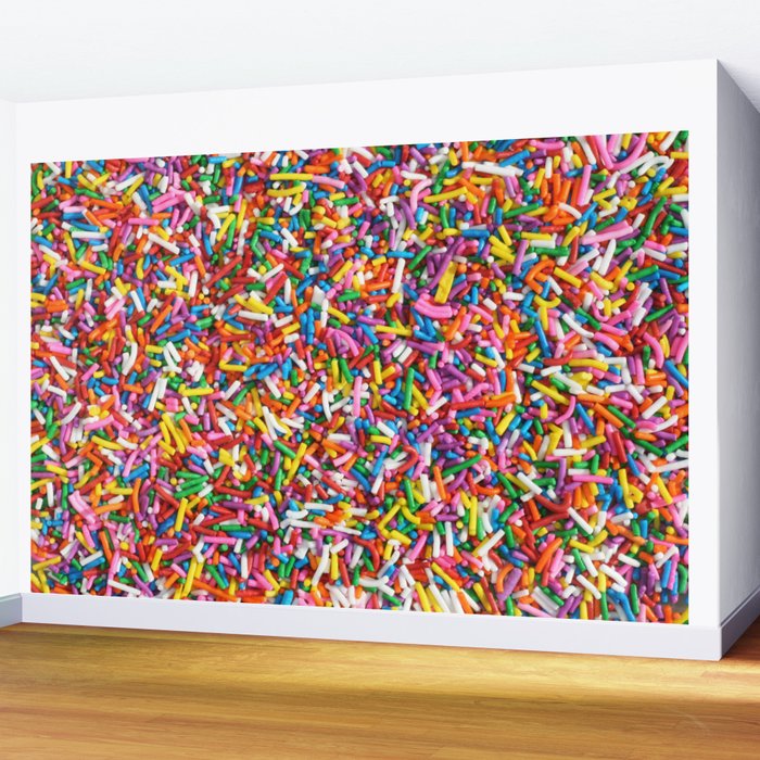 Rainbow Sprinkles Sweet Candy Colorful Wall Mural Gallery Image 2