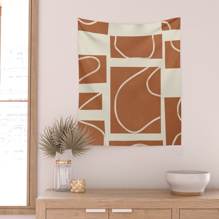 Abstract Pathways 6 Wall Tapestry Gallery Image 2
