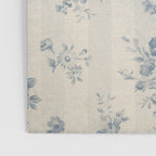 Rustic vintage bohemian blue white stripes elegant floral Poster Gallery Image 3