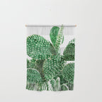 Velvet Cactus | Watercolor Botanical Plants | Minimal Boho Scandinavian Painting Wall Hanging Gallery Image 1