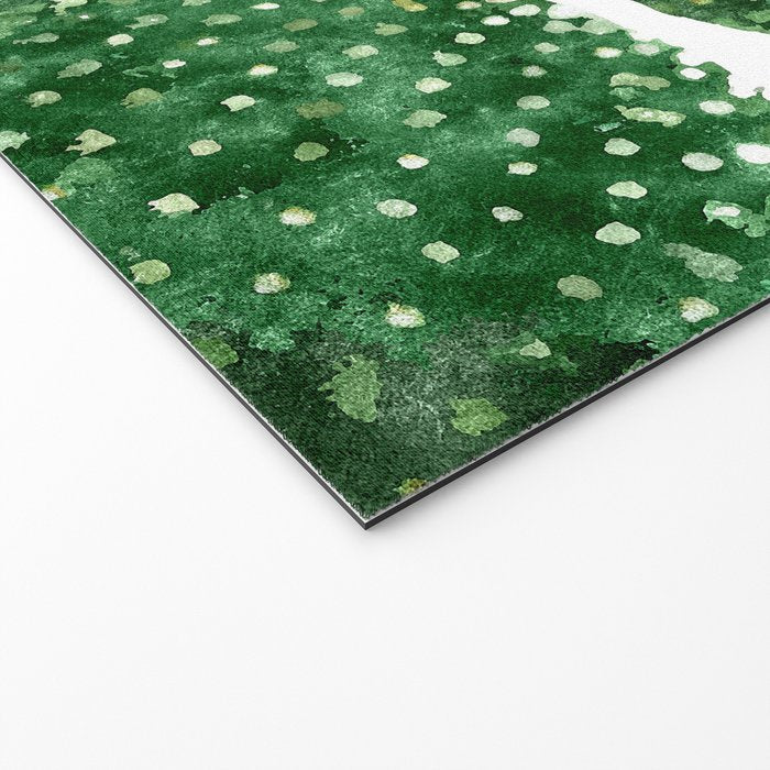 Velvet Cactus | Watercolor Botanical Plants | Minimal Boho Scandinavian Painting Welcome Mat Gallery Image 2