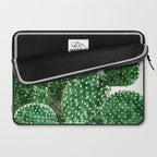 Velvet Cactus | Watercolor Botanical Plants | Minimal Boho Scandinavian Painting Laptop Sleeve Gallery Image 2