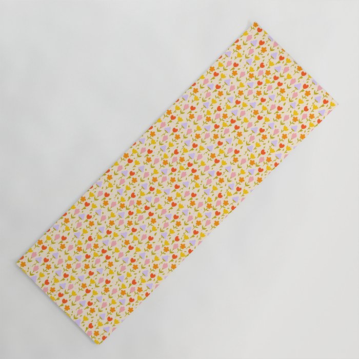 Colourful spring flowers pattern  Yoga Mat Gallery Image 1