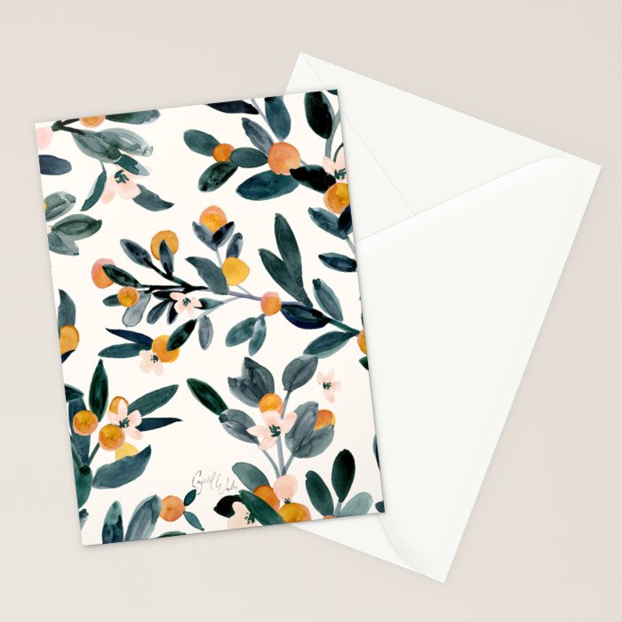 Clementine Sprigs Stationery Card Gallery Image 2