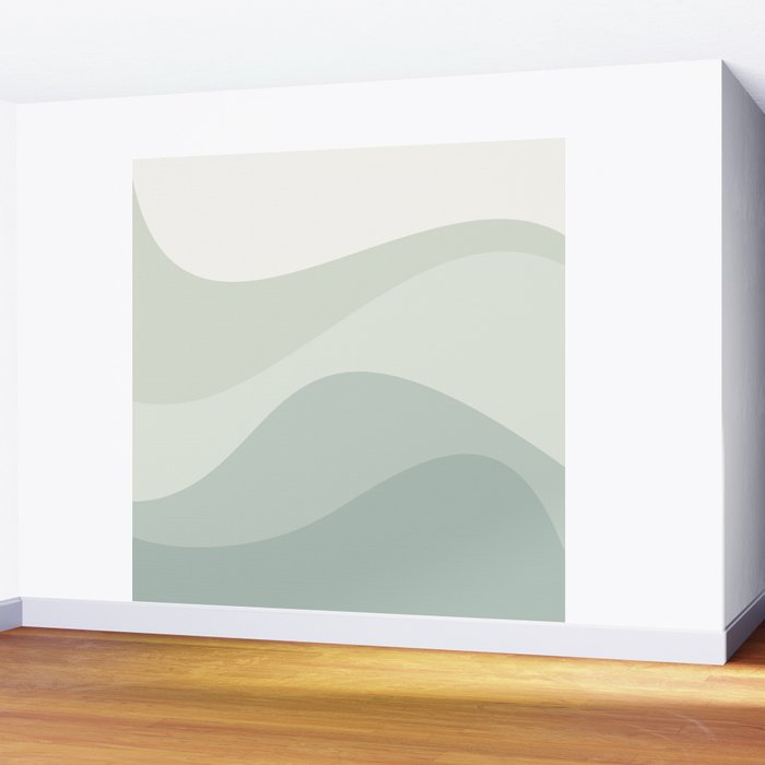Abstract Color Waves XXXV Wall Mural Gallery Image 2