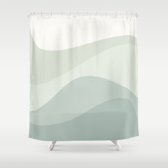 Abstract Color Waves XXXV Shower Curtain Gallery Image 1