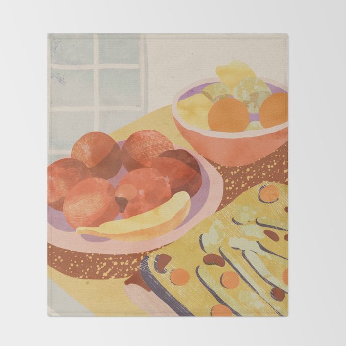 Colorful Dinner Throw Blanket Gallery Image 2