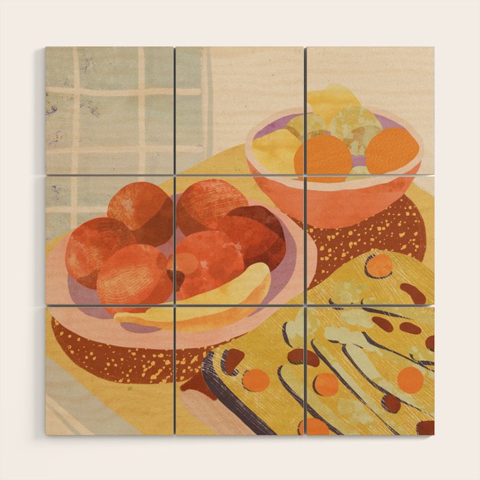 Colorful Dinner Wood Wall Art Gallery Image 1