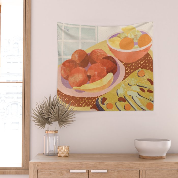 Colorful Dinner Wall Tapestry Gallery Image 2