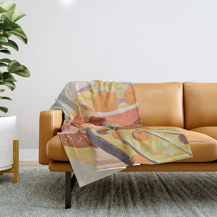 Colorful Dinner Throw Blanket Gallery Image 1