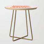 This is Where the Fun Stuff Happens typography print in peach and red Side Table Gallery Image 1