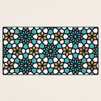Persian Mosaic - Turquoise & Gold Palette Desk Mat Gallery Image 3