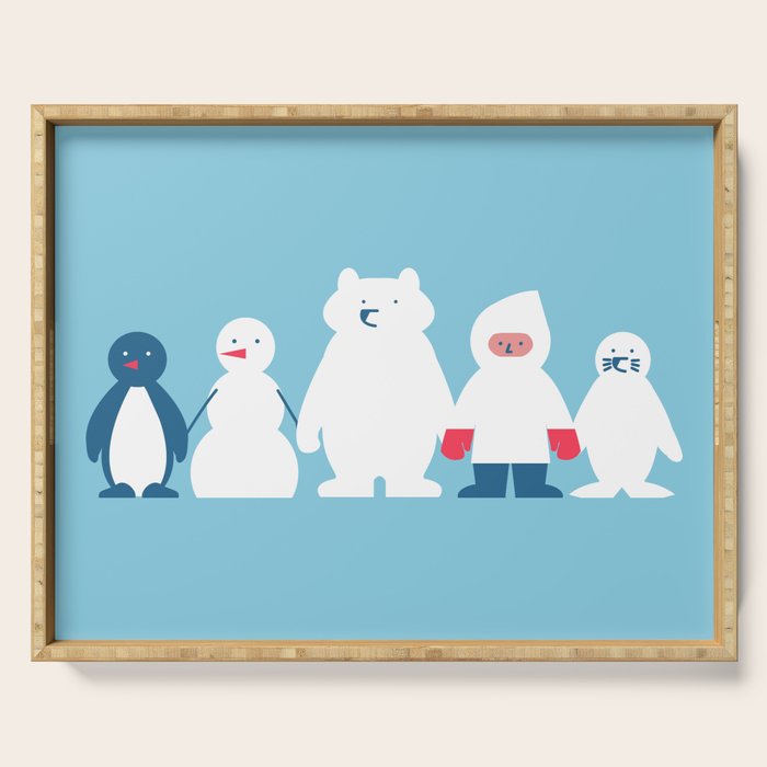 Winter friends Serving Tray Gallery Image 1