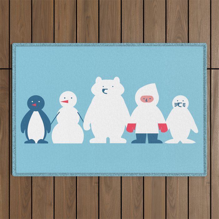 Winter friends Outdoor Rug Gallery Image 1