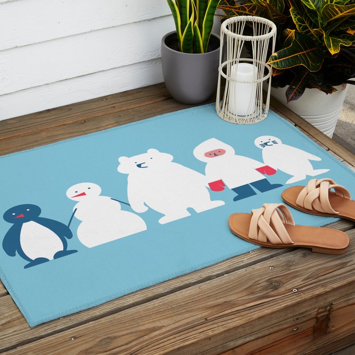 Winter friends Outdoor Rug Gallery Image 2