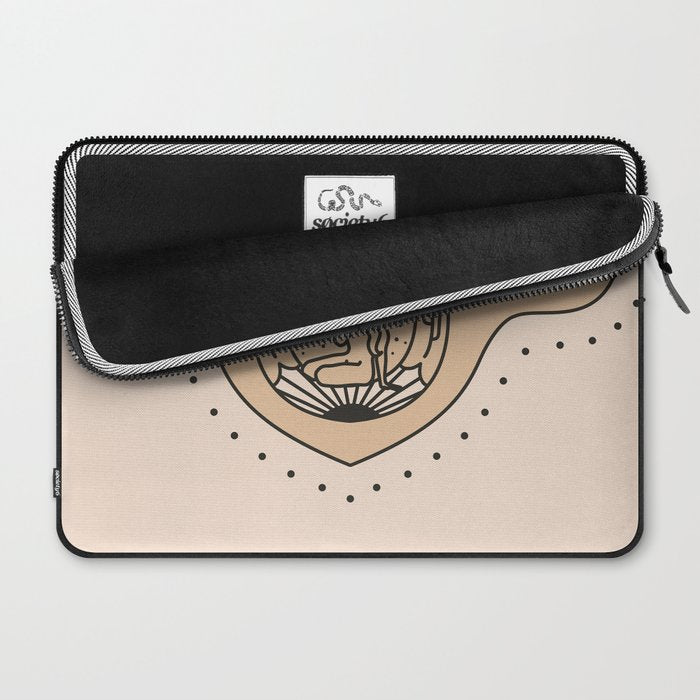 Good Fortune Gal - Neutral & Black Laptop Sleeve Gallery Image 2
