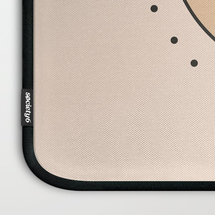 Good Fortune Gal - Neutral & Black Laptop Sleeve Gallery Image 3