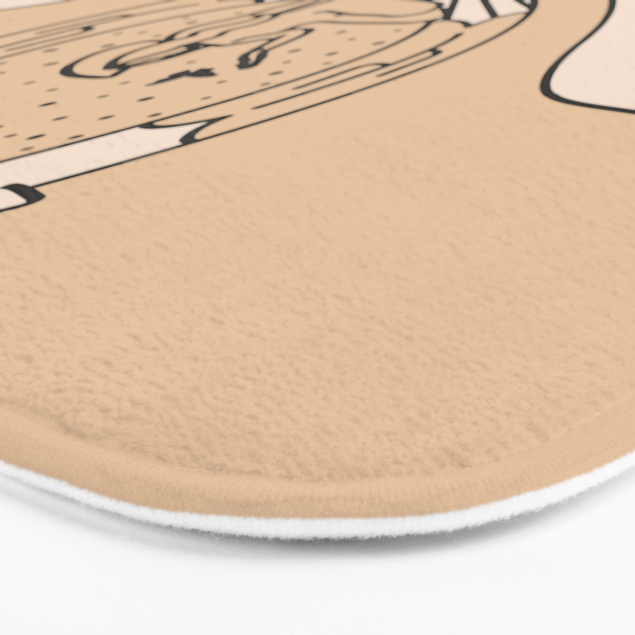 Good Fortune Gal - Neutral & Black Bath Mat Gallery Image 3