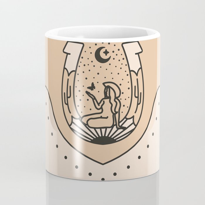 Good Fortune Gal - Neutral & Black Coffee Mug Gallery Image 4