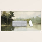 Sage Forest Lake Desk Mat Gallery Image 1