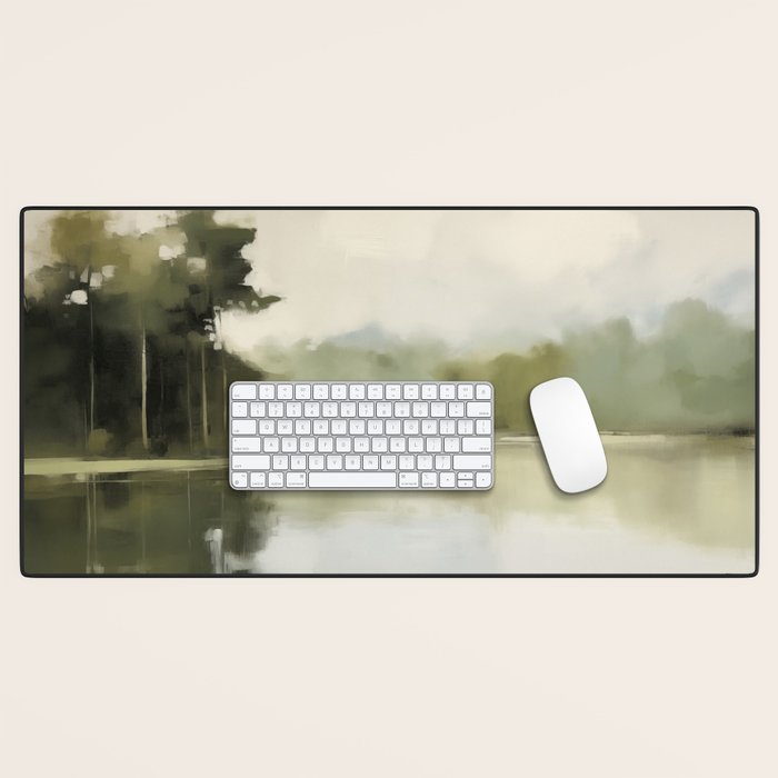 Sage Forest Lake Desk Mat Gallery Image 1