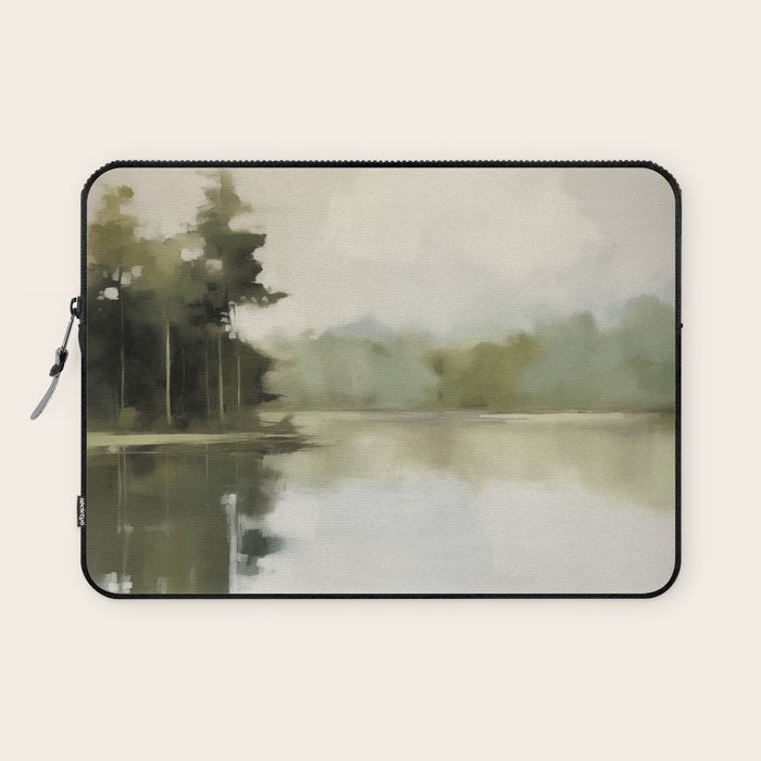 Sage Forest Lake Laptop Sleeve Gallery Image 1