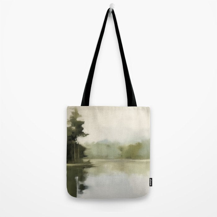 Sage Forest Lake Tote Bag Gallery Image 2