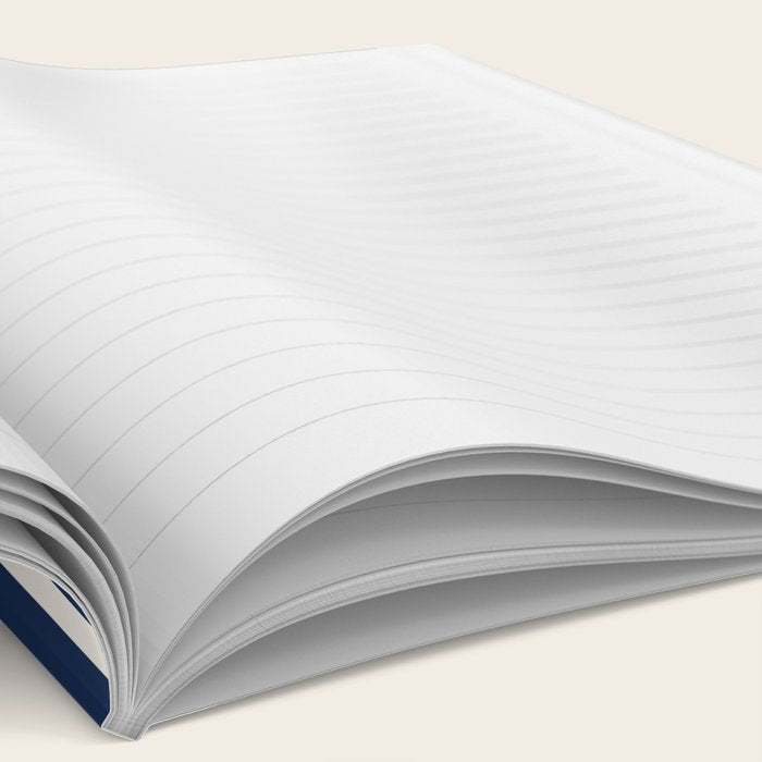 Abstraction Shapes 135 in Navy Blue Orange (Moon Phase Abstract)  Notebook Gallery Image 2