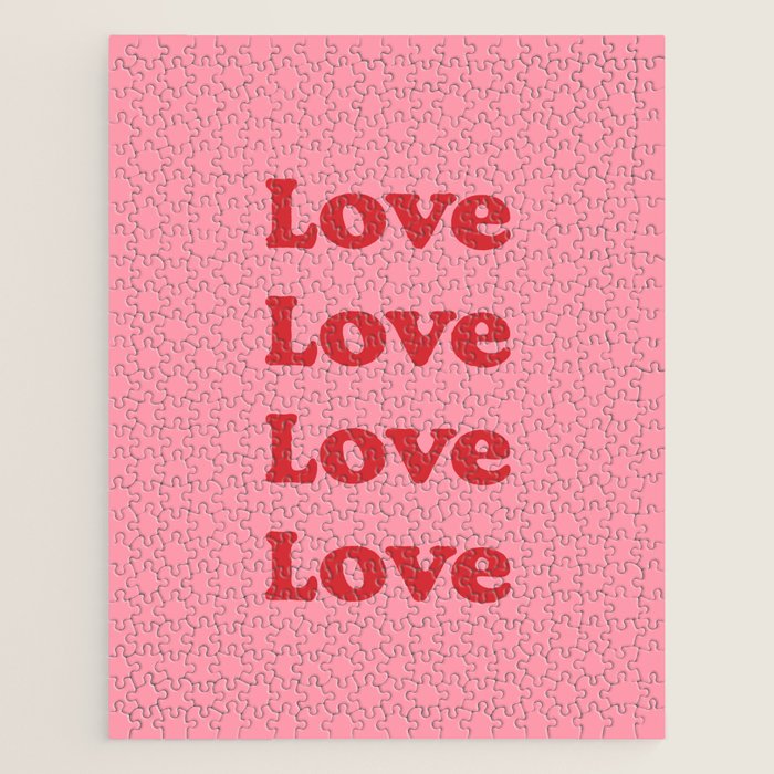 Love - pink and red Jigsaw Puzzle