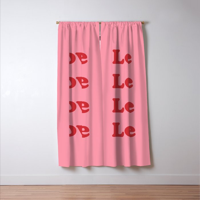 Love - pink and red Window Curtain Gallery Image 3
