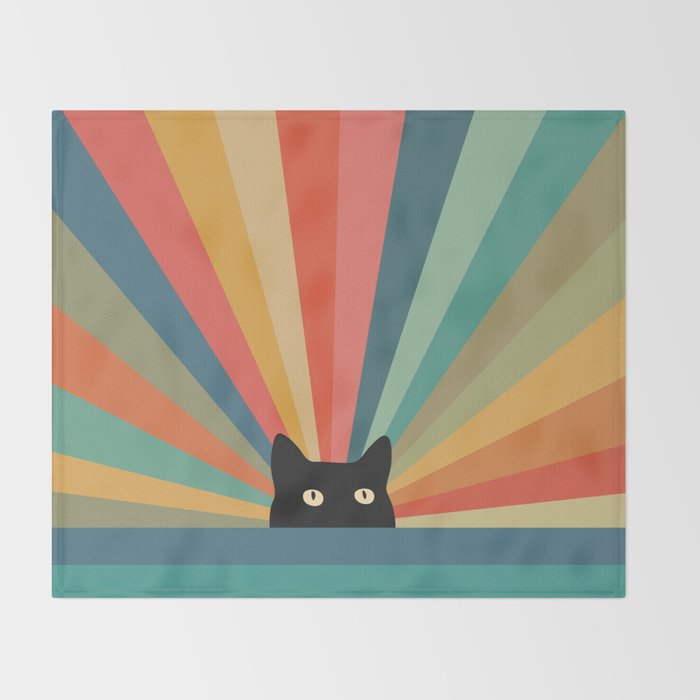 Cat Landscape 165C Throw Blanket Gallery Image 2