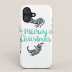 Meowy Christmas - Mint Type iPhone Case Gallery Image 1