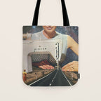 This is how a road gets made - Sewing Machine, A mindful journey  Tote Bag Gallery Image 1