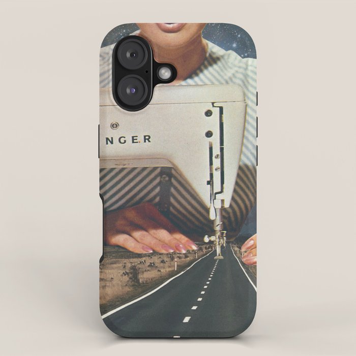 This is how a road gets made - Sewing Machine, A mindful journey  iPhone Case Gallery Image 1