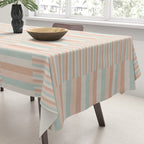 Mixed Stripes Pattern VI Soft Pastel Tablecloth Gallery Image 3