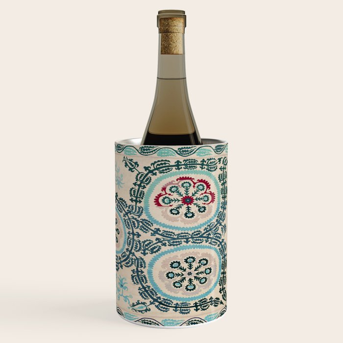 Ferghana Suzani  Northeast Uzbekistan Embroidery Print Wine Chiller Gallery Image 3