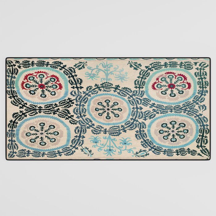 Ferghana Suzani  Northeast Uzbekistan Embroidery Print Desk Mat Gallery Image 3