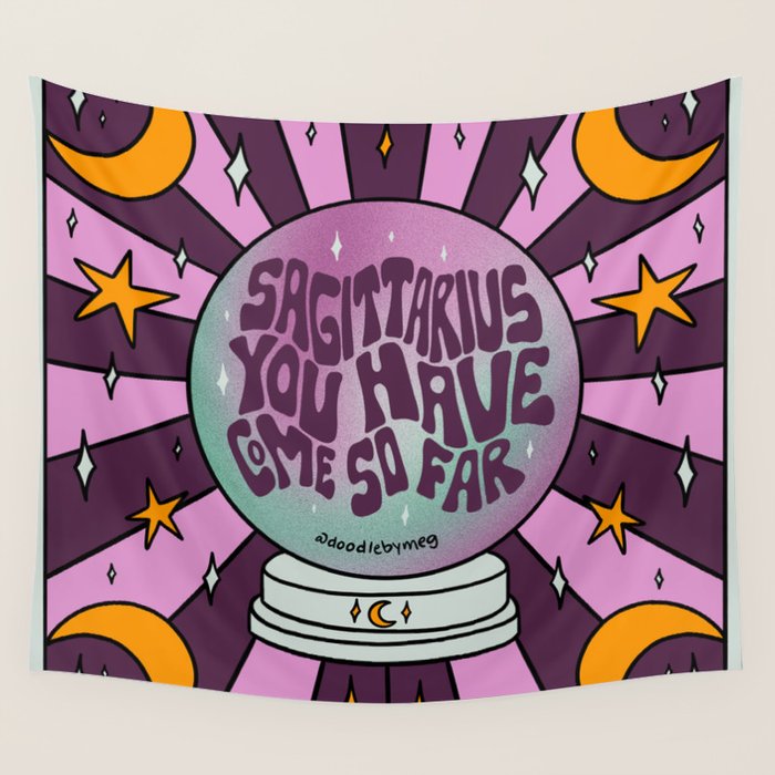 Sagittarius Crystal Ball Wall Tapestry Gallery Image 4