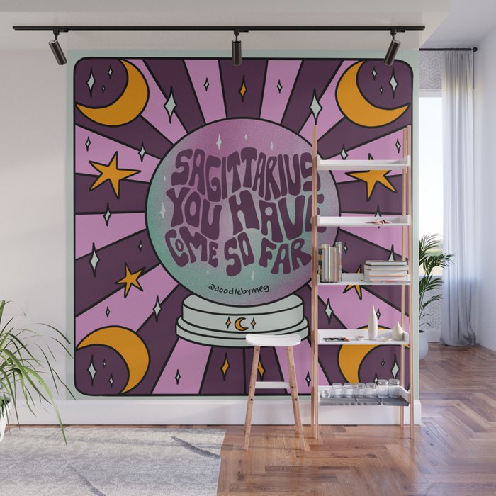 Sagittarius Crystal Ball Wall Mural Gallery Image 1