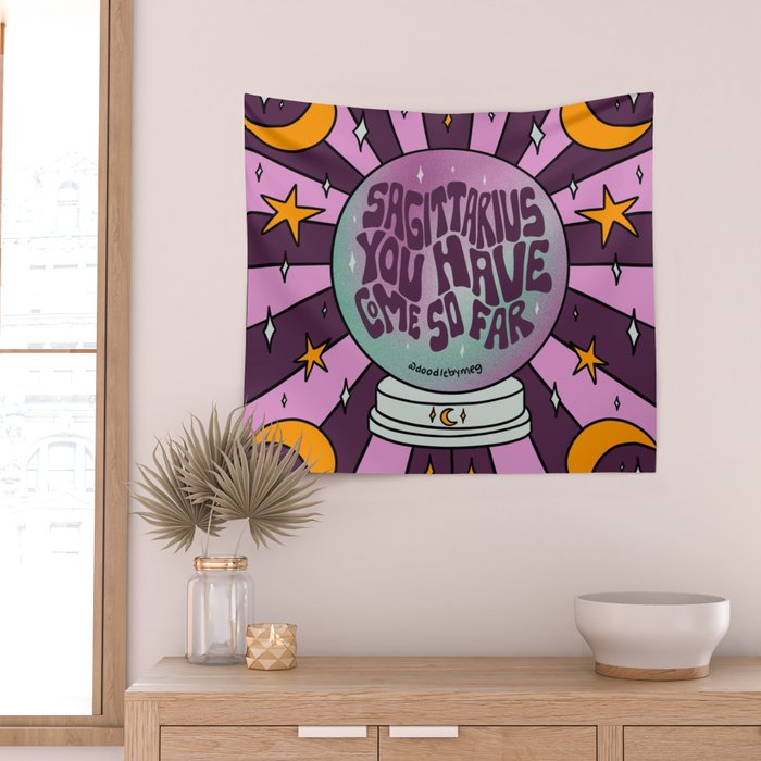 Sagittarius Crystal Ball Wall Tapestry Gallery Image 2