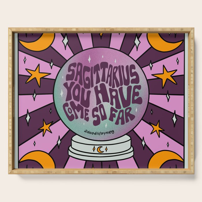 Sagittarius Crystal Ball Serving Tray Gallery Image 1