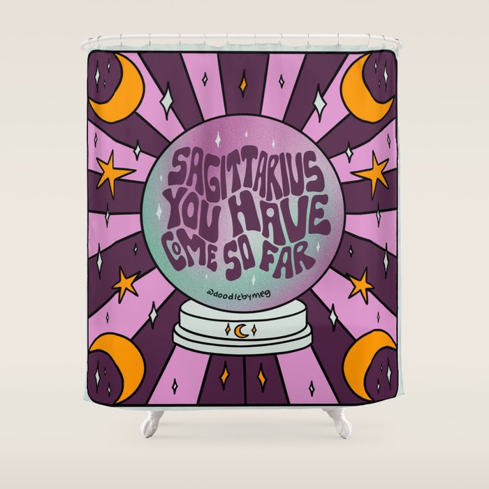 Sagittarius Crystal Ball Shower Curtain Gallery Image 1