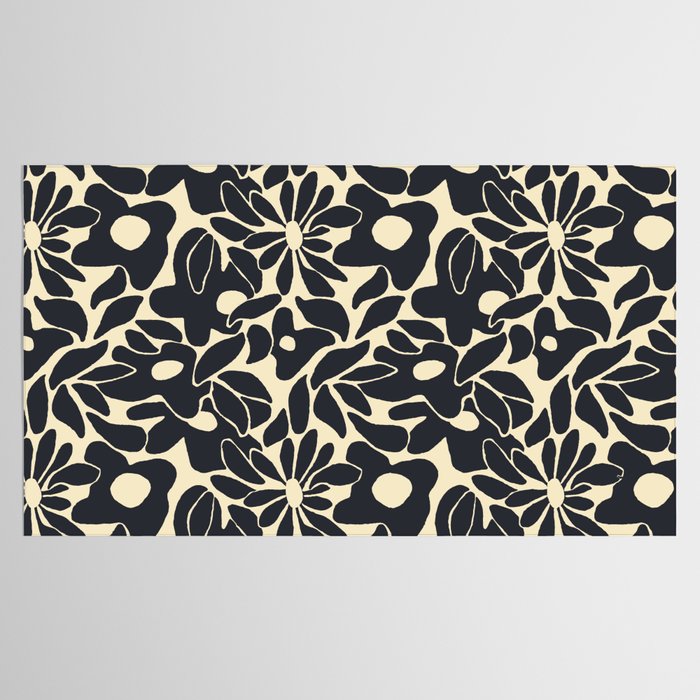 Abstract vintage flower art pattern Tablecloth Gallery Image 2