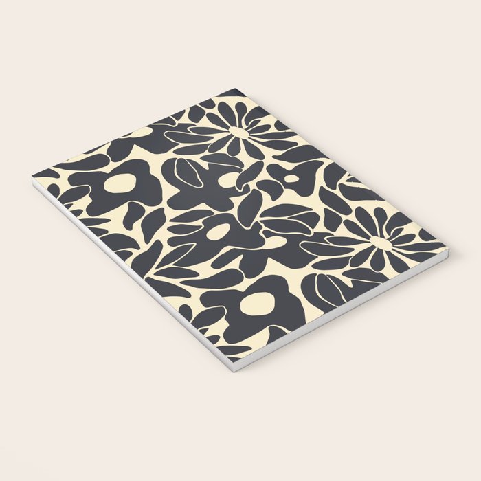 Abstract vintage flower art pattern Notebook Gallery Image 3