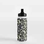 Abstract vintage flower art pattern Water Bottle Gallery Image 2