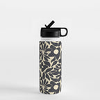 Abstract vintage flower art pattern Water Bottle Gallery Image 1