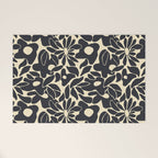 Abstract vintage flower art pattern Welcome Mat Gallery Image 1
