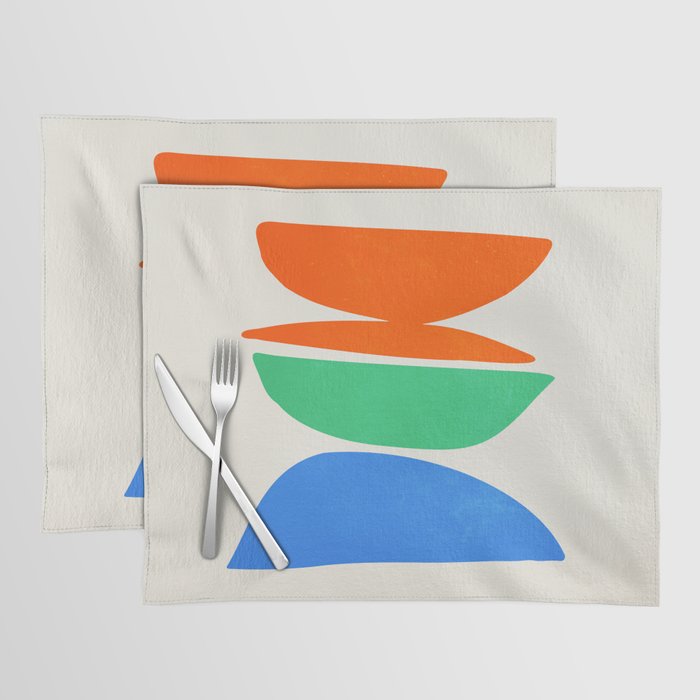 Stacked Stones: Mid Century Abstraction Placemat Gallery Image 1